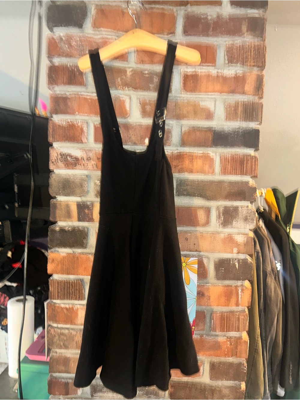 Black Suspender Skater Dress